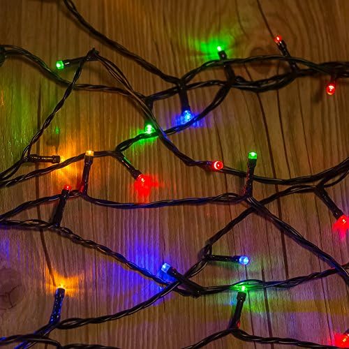 WISD noel ışıkları 43ft 100 LED su geçirmez 8 modları ve bellek ile, renkli dize ışıkları kapalı açık noel ağacı ev bahçe partisi