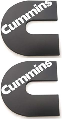 2 adet Cummins Logo 3D Rozet Çıkartmalar Amblemler Kapı Tailgates Tabela Mektup Çamurluk Çıkartmaları (Beyaz)