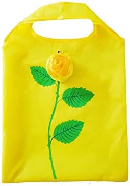Sollarısy Gül Çiçek Tote Çanta Katlanır Çanta Taşınabilir Saklama Çantası Omuz Alışveriş Çantası, Sarı