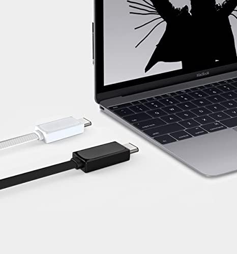 Hızlı Güç Düz USB-C Kablosu Samsung Galaxy S21 ile uyumlu USB 3.0 Gigabyte Hızları ve Hızlı Şarj Uyumlu! (Beyaz 3. 3ft1M)