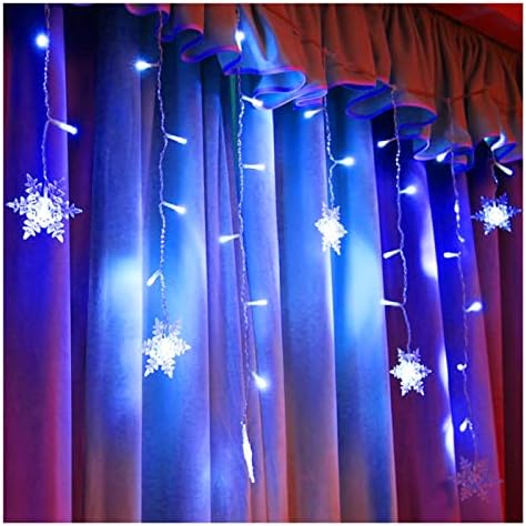 daofeı 3.5 M 96 ışıkları LED perde ışık açık Noel AC220V kar tanesi ışık dize kelebek ışık dize su geçirmez parti (Renk: Bir