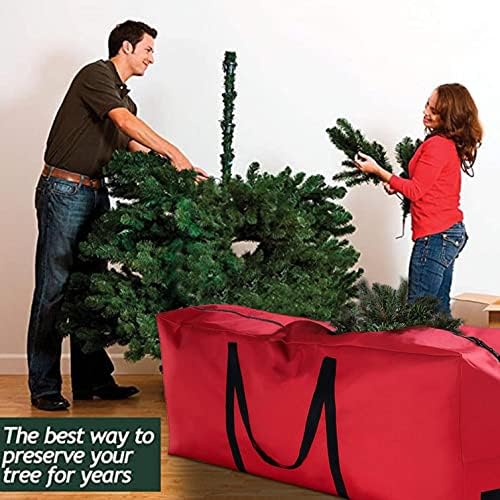 Yapay Noel Ağacı saklama çantası,Takviyeli Kolu için Tatil Noel Demonte Ağaçlar Garaj Depolama battaniye tutucu için Yapay Ağaç