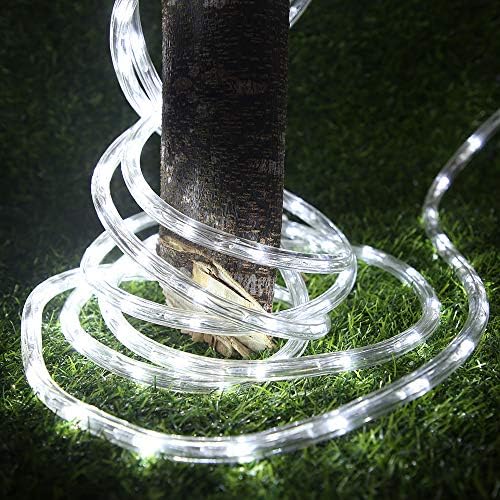 33ft 240 LED halat ışıkları, kapalı açık beyaz halat ışıkları, alçak gerilim, su geçirmez, bağlanabilir Temizle tüp ışık halat