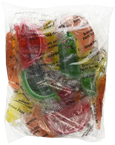 DiabeticFriendly ® Şekersiz Çeşitli Meyve Meyve Dilimleri, Portakal, Kiraz, Limon ve Limon, Ayrı Ayrı Sarılmış, 1 lb Torba