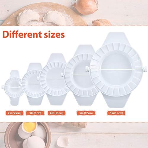 5 Parça Hamur Basın Set Mantı Maker Kiti Dumpling Maker Sarıcı Mutfak Gadget Pasta Maker Empanada Basın Kalıp için Büyük ve Küçük
