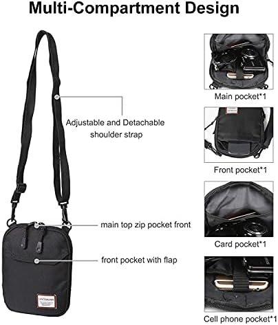 Küçük Crossbody Çanta Erkekler için, Mini omuzdan askili çanta Mini askılı çanta Cep Telefonu için, boyun Kılıf Çanta pasaport