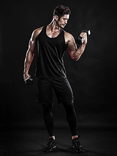 DRSKİN erkek 3 Paket Kuru Fit Y-Geri Kas Tankı Üstleri Örgü Kolsuz Spor Vücut Geliştirme Eğitimi Atletik Egzersiz Serin Gömlek