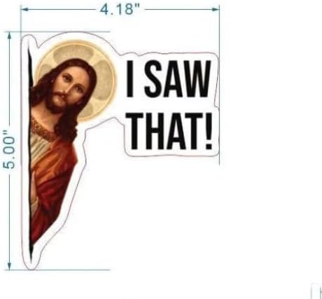 10 adet 5 İsa Ben Gördüm Bu Sticker Meme Vinil Çıkartması Sticker İsa Ben Gördüm Araba Pencere Kapı Tampon Laptop için Su Şişesi