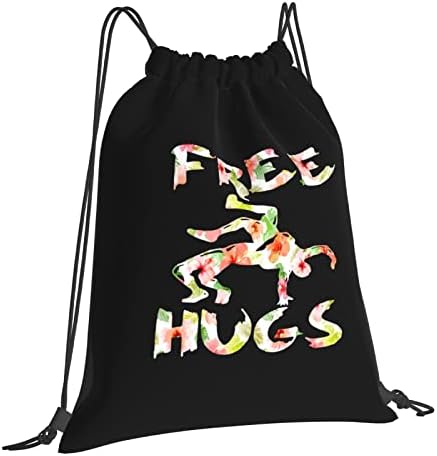 İpli Sırt Çantası Ücretsiz Hugs Gençlik Güreş Hediye Çiçek Dize Çanta Sackpack İçin Spor Salonu Alışveriş Spor Yoga