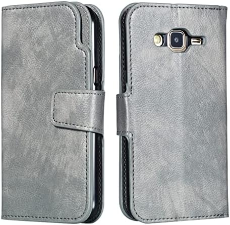 Cep Telefonu Flip Case samsung kılıfı Galaxy J5 Remium PU deri cüzdan Kılıf Braketi ve Flap ile,[9 Kart Pıhtı KIMLIK Kredi kartı