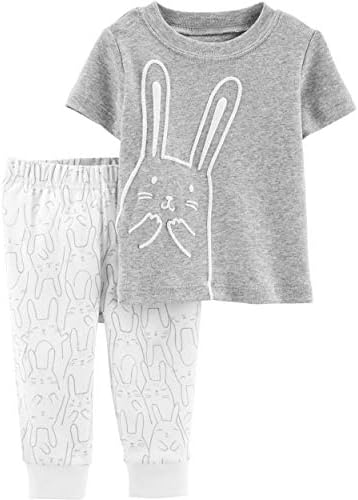 Carter'ın bebek kız mutlu Paskalya kıyafet Bunny tavşan gömlek ve tozluk seti