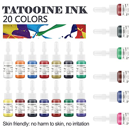 Tatooine Komple Dövme Seti 2 Pro Dövme Makinesi Dövme Tabancası Kiti Güç Kaynağı 20 Dövme Mürekkepleri 10 Dövme İğneler İpuçları