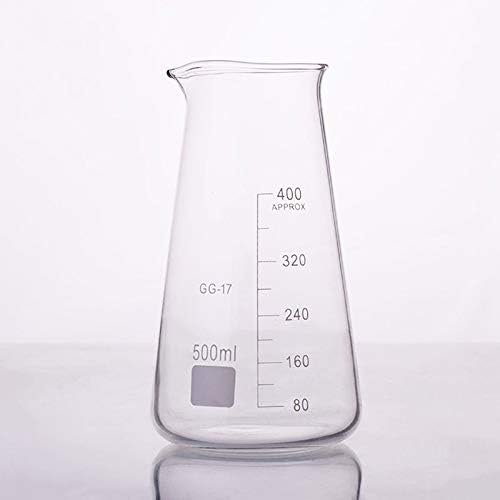 SHENYF Beher 3 pcs 500 ml Konik Beher Üçgen Formu için Kimya Laboratuvar Ölçekli Laboratuvar Ölçüm Kalınlaşmış Eğitim Ofis Malzemeleri