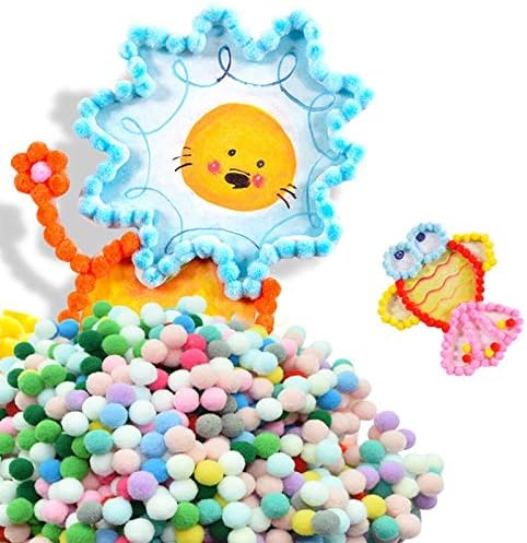 HONGTAİ 100 adet Kabarık Yumuşak Ponpon Topu El Yapımı Çocuk Oyuncak Bebek Konfeksiyon Dikiş Malzemesi Renk Pom Poms Dekor Malzemeleri