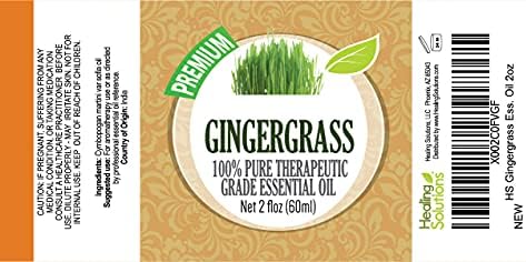 Gingergrass Esansiyel Yağı - %100 Saf Terapötik Sınıf Gingergrass Yağı - 60ml