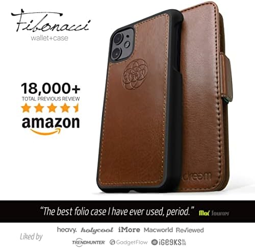 Dreem Paketi: Fibonacci Cüzdan-Om AirPod Pro Kılıf Kapaklı iPhone 12 Pro Max için Kılıf-Çikolata