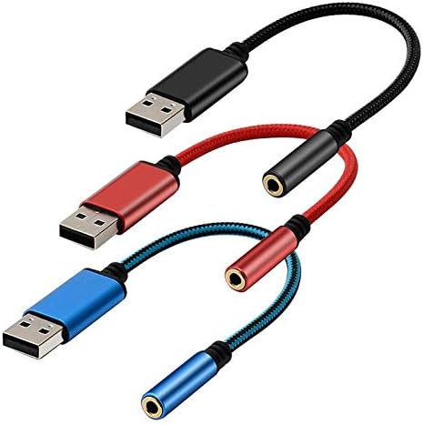 Konnektörler 0.2 / 1m 2İn1 USB-3.5 mm Ses Kablosu App-le Be-at Ses Kablosu için Bilgisayar Kulaklık Adaptörü - (Kablo Uzunluğu:
