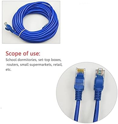 LJWXX Kablo 5/10/15/20/25/30/50 m CAT5 100 M RJ45 Ethernet Kabloları Konektörü Ethernet İnternet Ağ kablo kordonu Tel Hattı Mavi