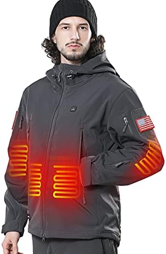 DEWBU ısıtmalı ceket pil paketi ile kış açık yumuşak kabuk elektrikli ısıtma ceket