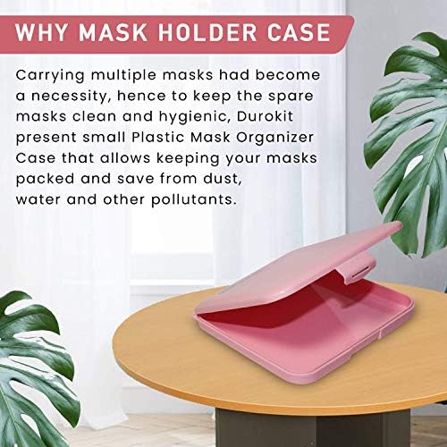 Durokit Plastik Maske Düzenleyici Kılıfı-Hafif, Tekrar Kullanılabilir Saklama Kutusu, Su geçirmez, Toz Geçirmez, 4 adede kadar