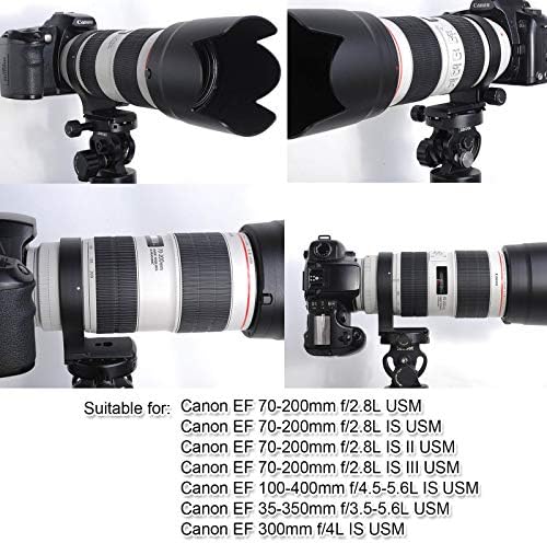 CNC İşlenmiş Kamera Lens Yaka Tripod Dağı Yüzük Canon EF 70-200mm f / 2.8 L USM/ıs USM / ıs II USM / III USM Lens, dahili Arca