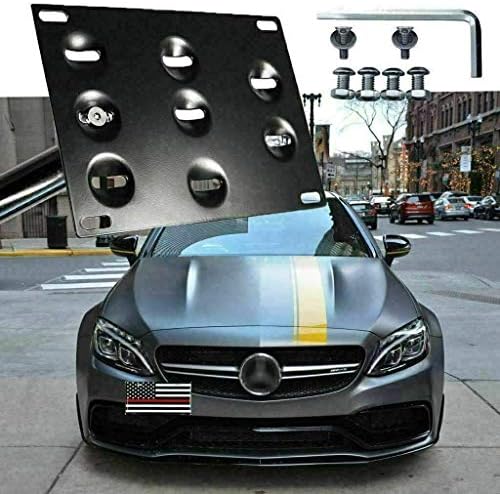 Xotic Tech Plaka Montaj Tampon Çeki Kanca Braketi ile Uyumlu Mercedes GLK GLC GLE W204 W205 X205 W166, parlak Siyah