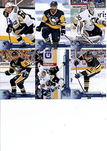 -17 Üst Güverte Serisi 1 Pittsburgh Penguins Takımı 6 Kart Seti: Carl Hagelin(142), Kris Letang(143), Matt Murray(144),