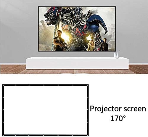 ZZABC Katlanabilir 16: 9 Projektör 60 72 84 100 120 150 İnç Beyaz Projeksiyon Ekranı Kenar projektör ekranı TV Ev Görsel-işitsel