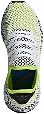 adidas Erkek Deerupt Runner Bağcıklı Spor Ayakkabı Ayakkabı Casual-Siyah, Yeşil, Beyaz-Beden 11.5 D