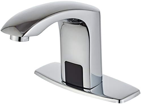 Luxice Sensörü Otomatik Fotoselli Banyo Lavabo Musluk Sıcak ve Soğuk Mikser Kapak Plakası Dahil Musluk, Krom Bitmiş