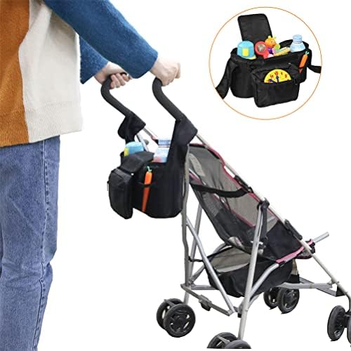 Weesey Bebek Arabası saklama çantası, Arabası Organizatör Çantası ile Ayrılabilir Çanta Ayarlanabilir Askıları Büyük Depolama