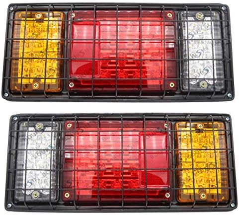 12 V 1 çift 40 LED kuyruk ışık için kamyon tekne römorku UTV UTE Pikap RV Camper Dönüş sinyali fren ve Ters kuyruk lambası ile