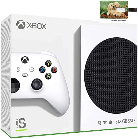Yeni Microsoft Xbox Serisi S 512GB Oyun Tamamen Dijital Konsol + 1 Xbox Kablosuz Denetleyici, 10GB GDDR6 Bellek, WiFi, 1440p