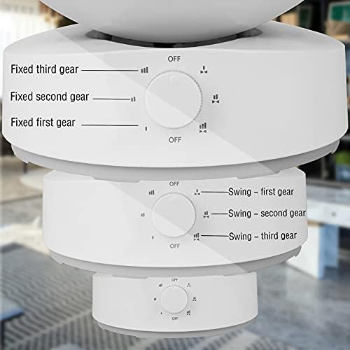 Sessiz Mod Hava Sirkülatör Fanı 360°Döndür Kişisel Masaüstü Masa Fanı Taşınabilir Kablolu Fanlar 3 Hız Rüzgar Salınımlı Küçük