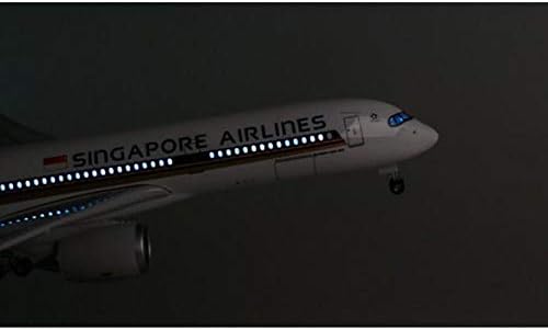 Airbus A350 47 cm Uçak Singapur havayolları Tipi hub Uçak ile Tekerlekler olmadan ışıkları