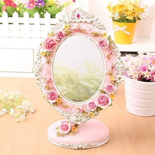 Ücretsiz Ayakta Masa makyaj masası aynası Standı HD makyaj aynası Gül Romantik Tarzı Prenses Ayna düğün hediyesi Kızlar için