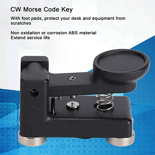 CW Mors Kodu, DIY Dayanıklı Kompakt QU-4525 Tek Elle Kullanım Mors Kodu Manuel Anahtar Manyetik Adsorpsiyon Tabanı ile Ayak Pedleri