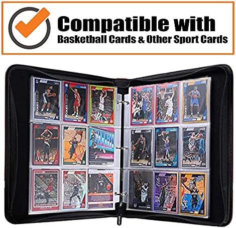 D DACCKİT Basketbol Fermuarlı Binder Ticaret Kartları ile Uyumlu - 540 kadar Tutar Kartları-Kart Koleksiyoncular Albümü ile 30