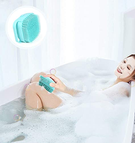 Silikon Vücut Scrubber Banyo vücut Fırçası Yumuşak Duş peeling Sünger Sıvı Sabunluk 80 ml için Çocuk Kadın Erkek Kullanımlık