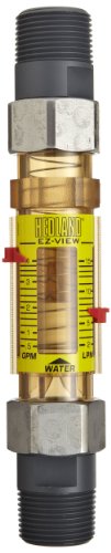 Hedland H625-618-R EZ-View Sensörlü Debimetre, Polifenilsülfon, Su İle Kullanım için, 3.0-18 gpm Akış Aralığı, 3/4 NPT Erkek