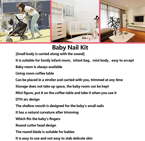 Jiawu Bebek tırnak Makası, ergonomik Kolay Temizlenebilir Sevimli Bebek Tırnak Bakım Seti 4 + 1 Bebek Bakım Seti ile Makas Yenidoğan