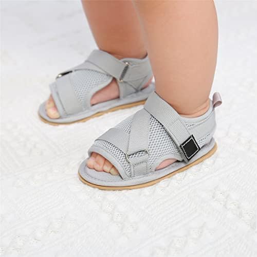 CAKOPEN Bebek Bebek Erkek Kız Spor Sandalet Hafif nefes Kaymaz Kauçuk Taban Açık Yaz Toddler Ilk yürüyüş ayakkabısı