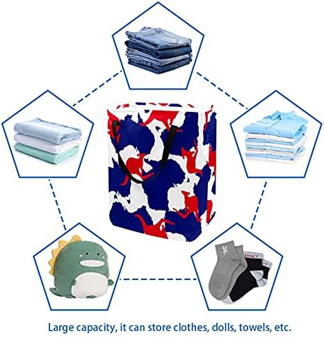 60L Bağlantısız Çamaşır Sepeti Katlanabilir Büyük giysi sepeti çamaşır torbaları için Kolları ile Giysi Oyuncaklar Mavi Avustralya