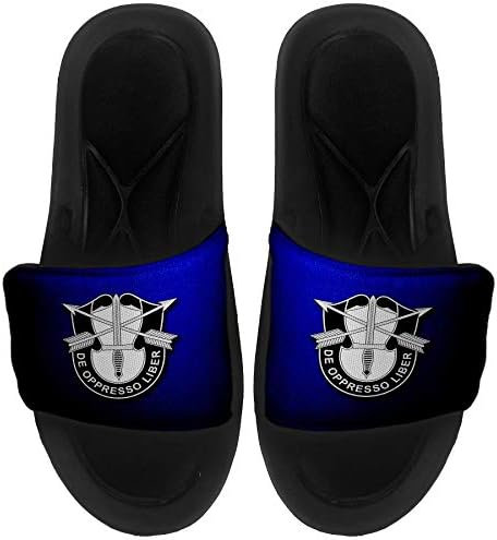 ExpressİtBest Yastıklı Slide-On Sandalet / Erkekler, Kadınlar ve Gençler için Slaytlar-ABD Ordusu Özel Kuvvetleri (USASFC), Şube