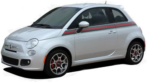 MoProAuto Pro Tasarım Serisi İtalyan Aplike: 2011-2015 Fıat 500 Geniş Üst Kapı Kırmızı Yeşil İtalyan Bayrağı Stil Vinil Grafik