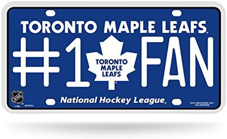 Lisanslı NHL TORONTO MAPLE LEAFS (1 Fan) Logo Metal Etiketi, (Gururla ABD'de Üretilmiştir)
