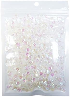 Bilipala Toplu Temizle Sequins, Kristal Yanardöner Payetler DIY El Sanatları için, nakış, 6mm, yaklaşık 3000 Parça