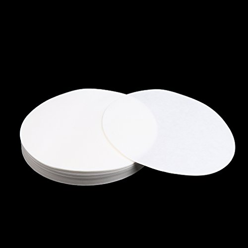 Prettyia Kalitatif Filtre Kağıdı Çemberleri Paketi, Orta Hız, 1um-3um, 70/90/110/125/150mm Çap (100'lü Paket) - Beyaz, 15cm