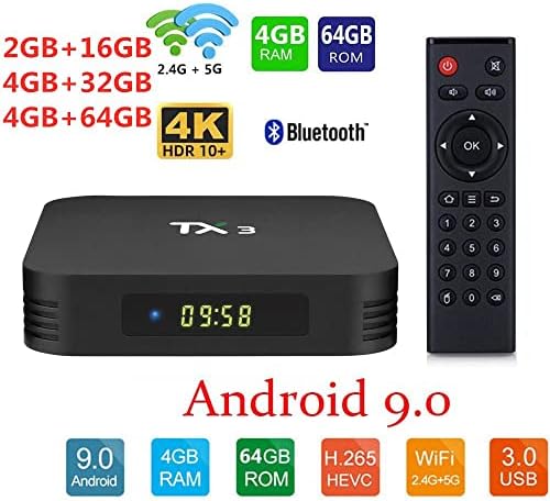 TX3 2022 Yeni 4 GB + 64 GB Akıllı Video Medya Oynatıcı 2.4 G/5G WiFi Set Top Box Amlogic S905X3 Dört Çekirdekli Android 9.0 TV