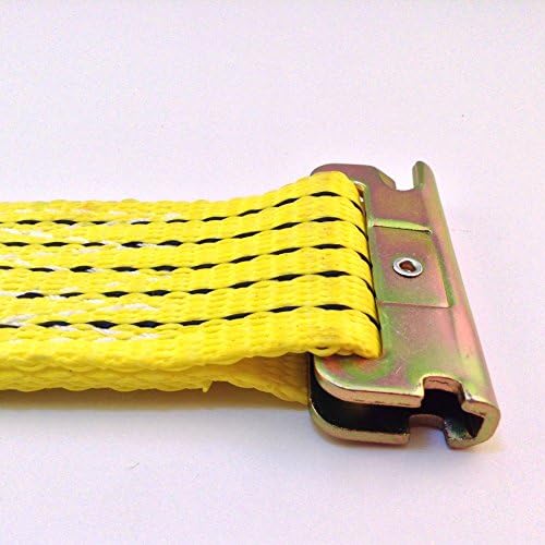 2 Set E-Parça Klip Naylon Tie-Aşağı Sapanlar ile D-Yüzük 2000 lb MBS Renk Sarı